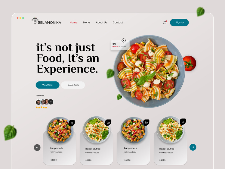 online menu 2